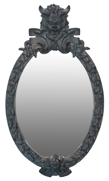 Wrought Iron Haunted Mansion Plaque Mirror.  .