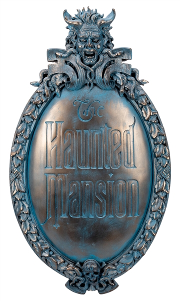 Full Size Haunted Mansion Gate Plaque.