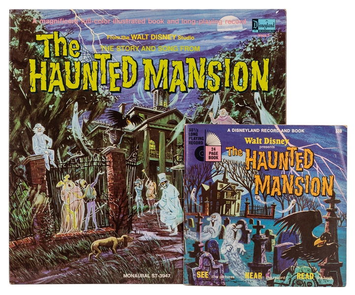 Haunted Mansion Original LP Album with Storybook Plus Small Version.