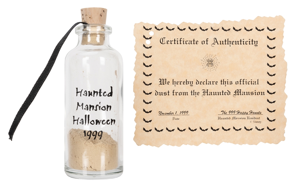 Club 33 1999 Haunted Mansion Halloween Bottle of Dust.