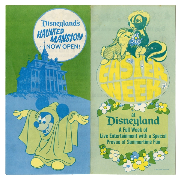 Disneyland Flyer “Disneyland’s Haunted Mansion Now Open.”