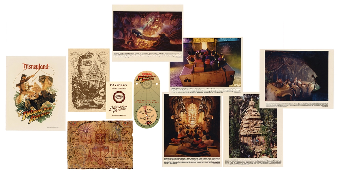 Lot of Media Items from the Opening of the Indiana Jones Adventure.