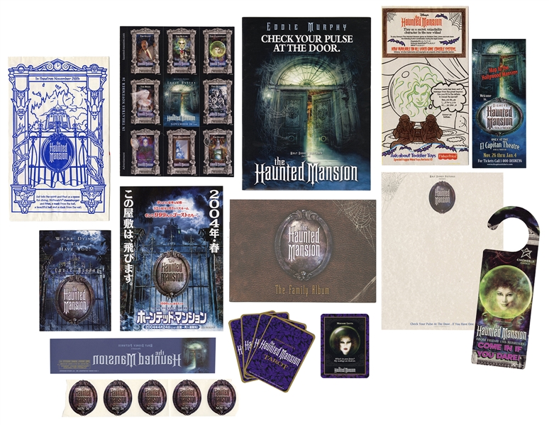 Enormous Lot of Paper Ephemera Related to the Haunted Mansion Movie.