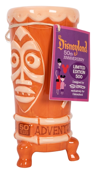 Enchanted Tiki Room Disneyland 50th Anniversary Mug Signed by Shag.
