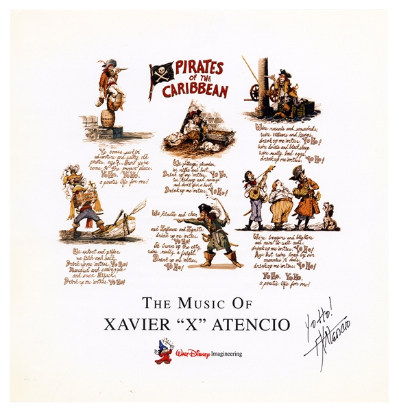Walt Disney Imagineering “The Music of X. Atencio” Signed Print.