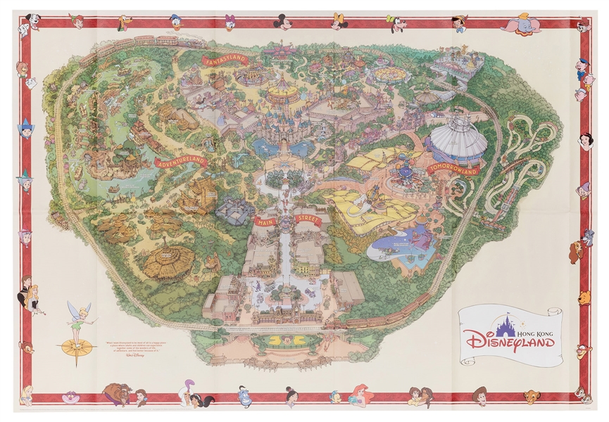 Hong Kong Disneyland Wall Map 2005.