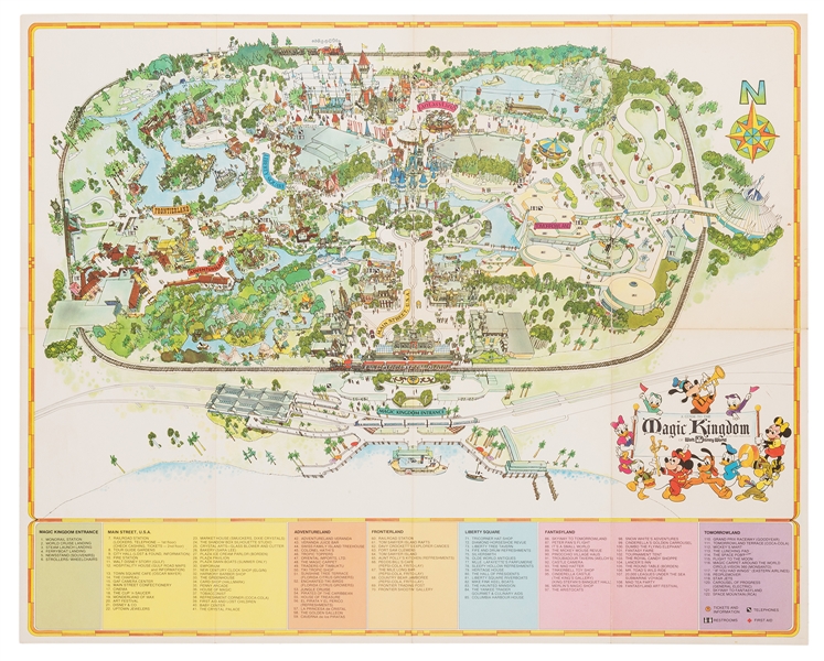 Walt Disney World Magic Kingdom Wall Map.