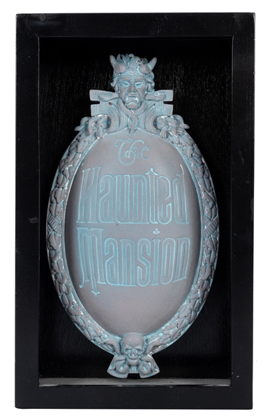 Haunted Mansion Light-Up Miniature Gate Plaque 2002.