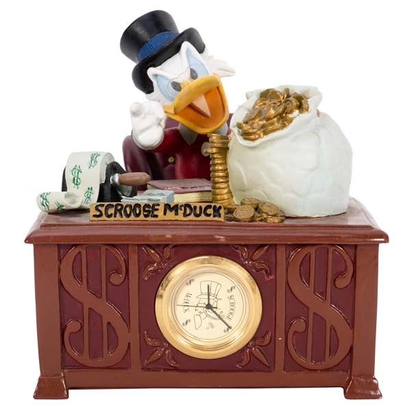 Scrooge McDuck Disney Clocks, Desk and Jewelry Articles.
