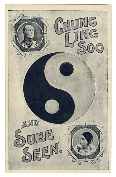Chung Ling Soo and Suee Seen Postcard.
