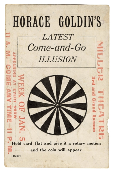 Horace Goldin Optical Illusion Postcard.
