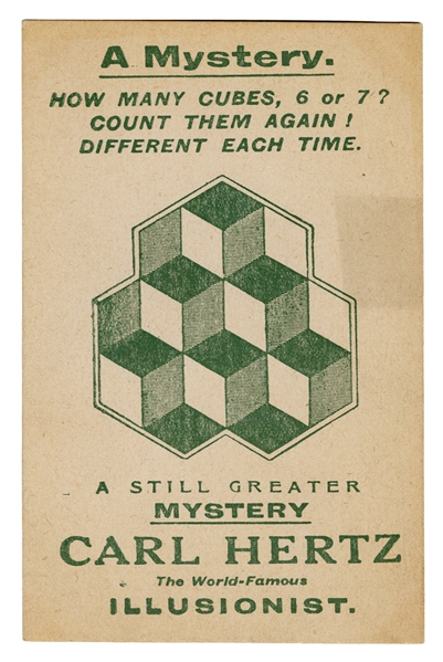 Carl Hertz Optical Illusion Postcard.
