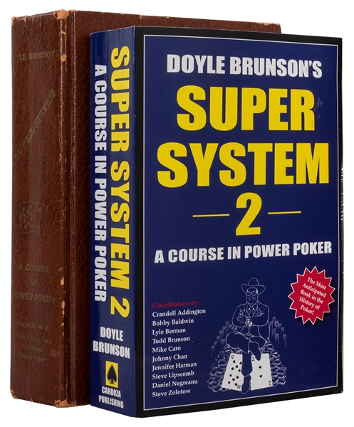  Brunson, Doyle. Super System and Super System 2 [Signed]. 