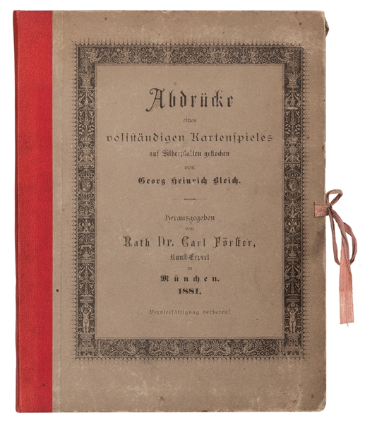  Forster, Carl. Abdrucke vollstandigen Kartenspieles auf Silberplaten gestochen von Georg Heinrich Bleich.