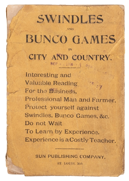  Greiner, A.J. Swindles and Bunco Games in City and Country