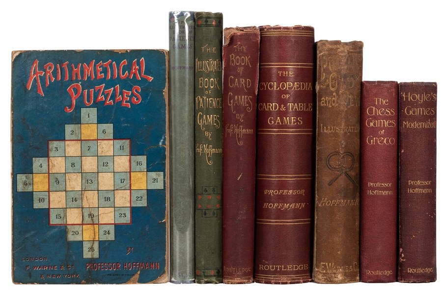  Hoffmann, Professor (Angelo J. Lewis). Eight Volumes by Hoffmann on Games, Cards, and Puzzles. 