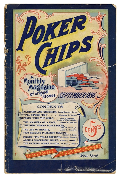  Poker Chips Magazine. September, 1896 Issue. 