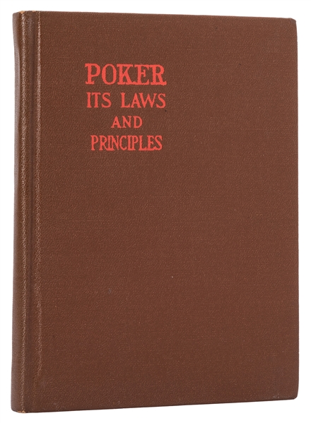  [Poker] Crofton, Algernon. Poker: Its Laws and Principles.