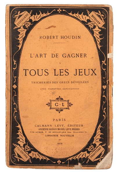  Robert-Houdin, Jean Eugène. L’Art De Gagner A Tous Les Jeux. 