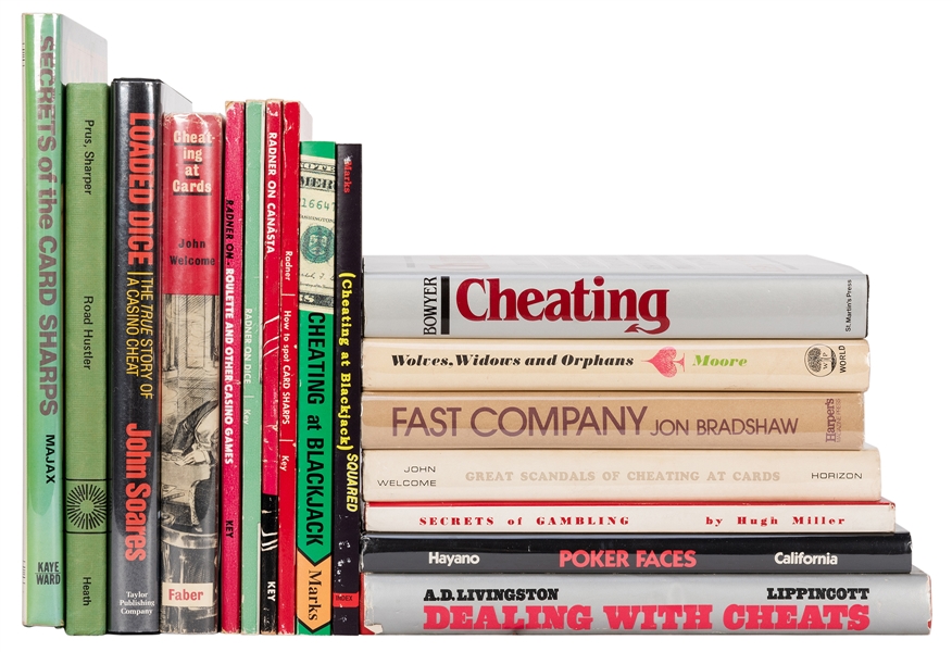  Group of Books on Cheating, Professional Gamblers, and Hustlers.