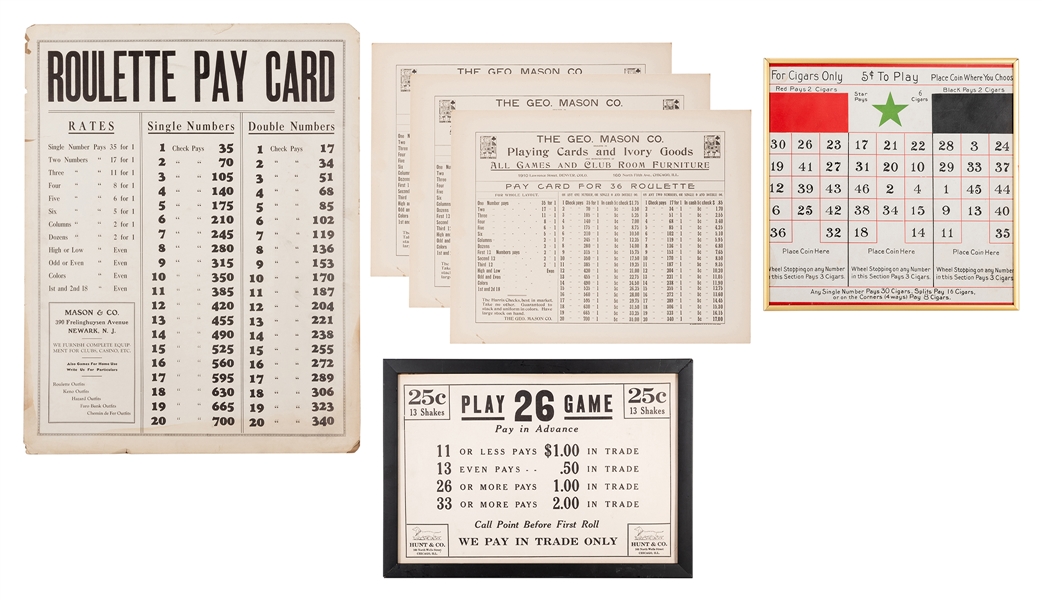  Six Vintage Pay Cards and Layouts.