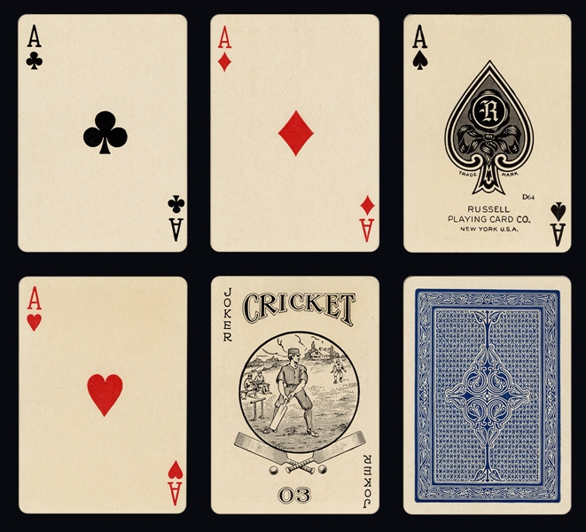 Russell Playing Card Co. “Cricket No. 3” Playing Cards. 