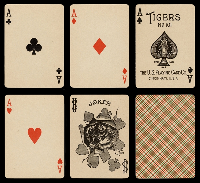  Russell & Morgan Tigers No. 101 Playing Cards.