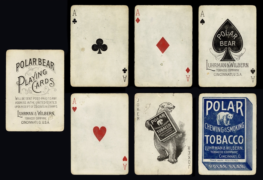  [Tobacciana] Polar Bear Tobacco Advertising Playing Cards.
