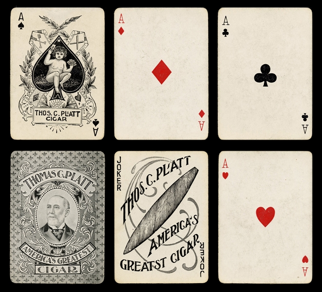  [Tobacciana] Thomas C. Platt Cigar Advertising Playing Cards.