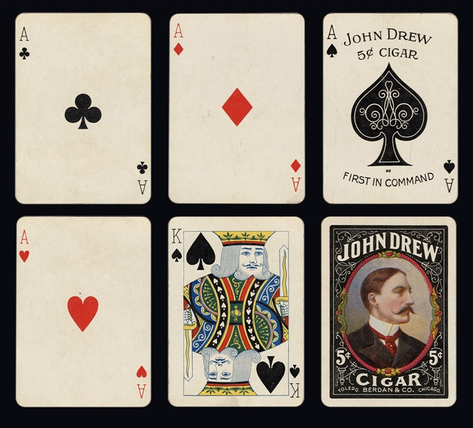  [Tobacciana] John Drew Cigars Advertising Playing Cards.
