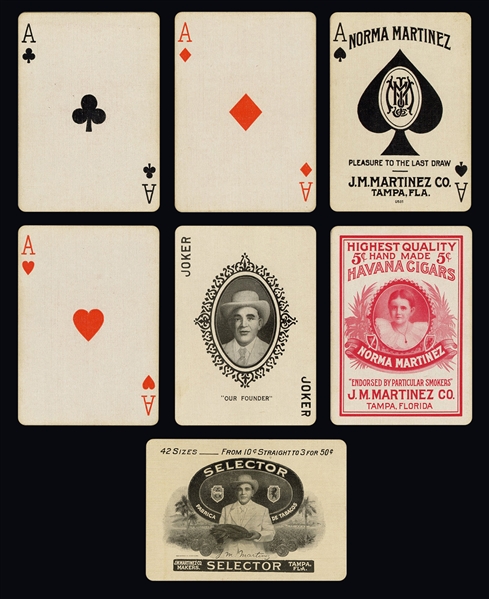  [Tobacciana] J.M. Martinez Co. Havana Cigars Advertising Playing Cards. 