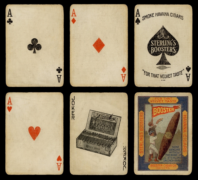  [Tobacciana] Booster Cigar Co. Advertising Playing Cards.