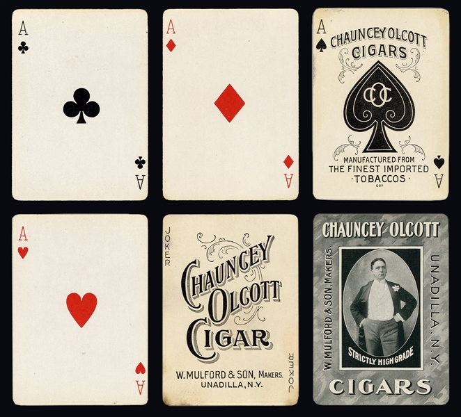  [Tobacciana] Chauncey Olcott Cigars Playing Cards.