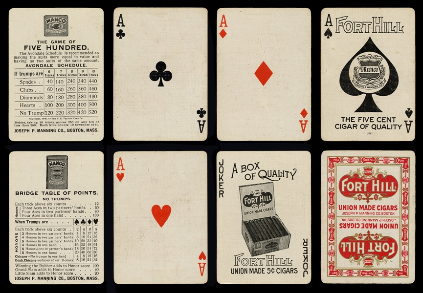  [Tobacciana] Fort Hill Cigars Advertising Playing Cards.