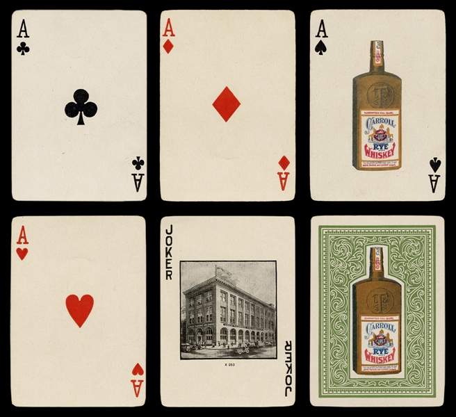  [Alcohol] Carroll Rye Whiskey Advertising Playing Cards.