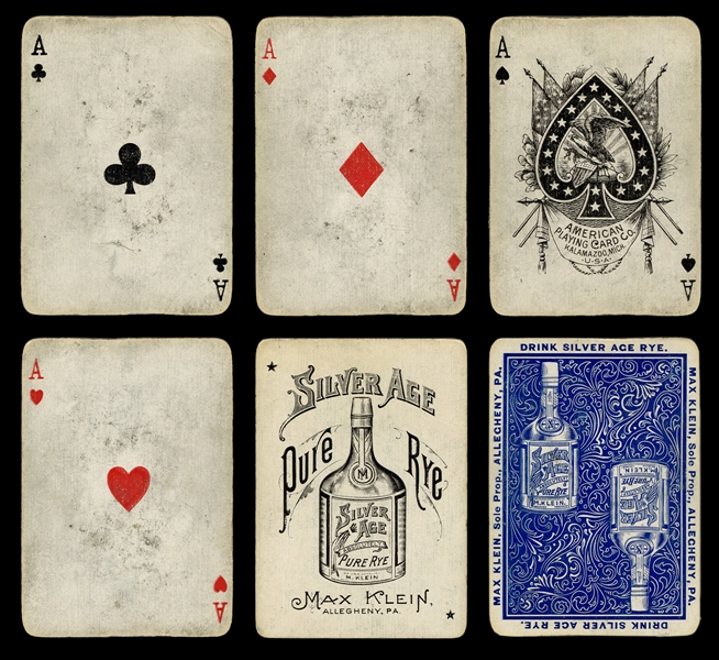  [Alcohol] Silver Age Rye Advertising Playing Cards.