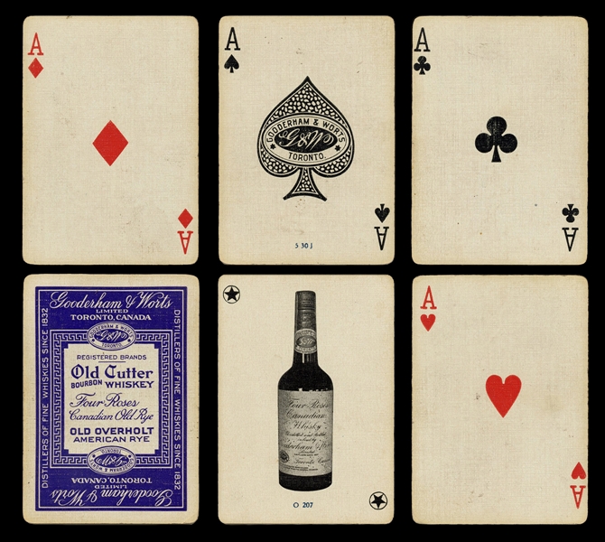  [Alcohol] Old Cutter Bourbon Whiskey Advertising Playing Cards.