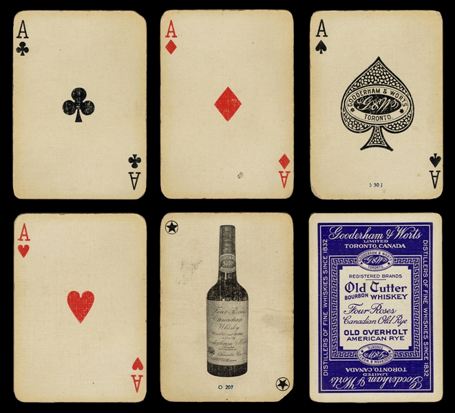 [Alcohol] Old Cutter Whiskey Advertising Playing Cards.