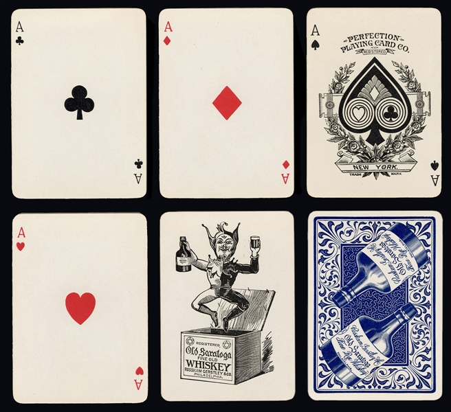  [Alcohol] Old Saratoga Rye Whiskey Advertising Playing Cards.