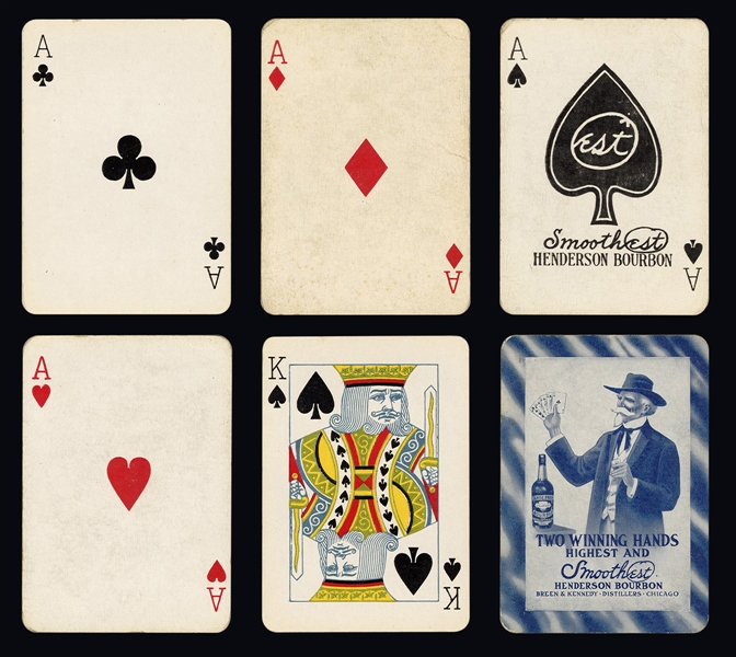  Henderson Bourbon Advertising Playing Cards.