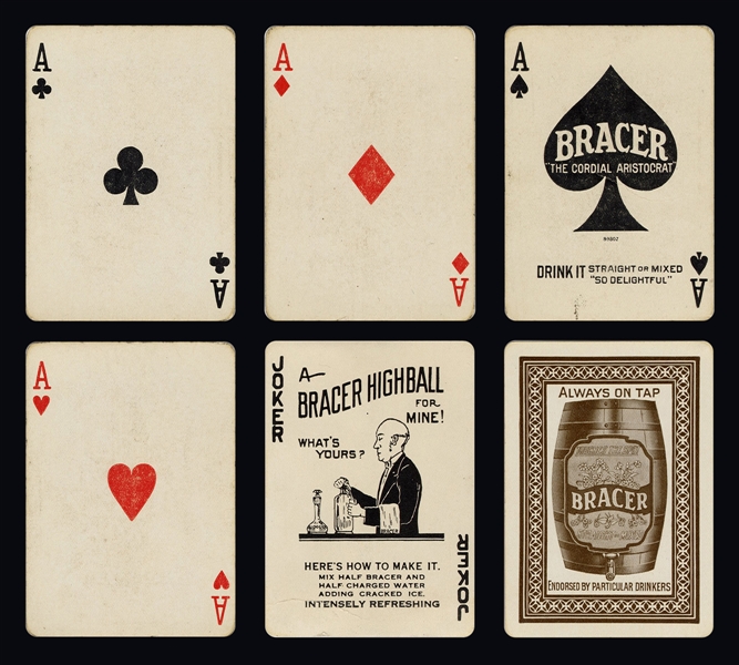  Bracer [Cocktail Mixer] Souvenir Advertising Playing Cards.