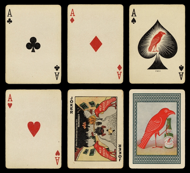  Red Raven [Splits] Advertising Playing Cards.