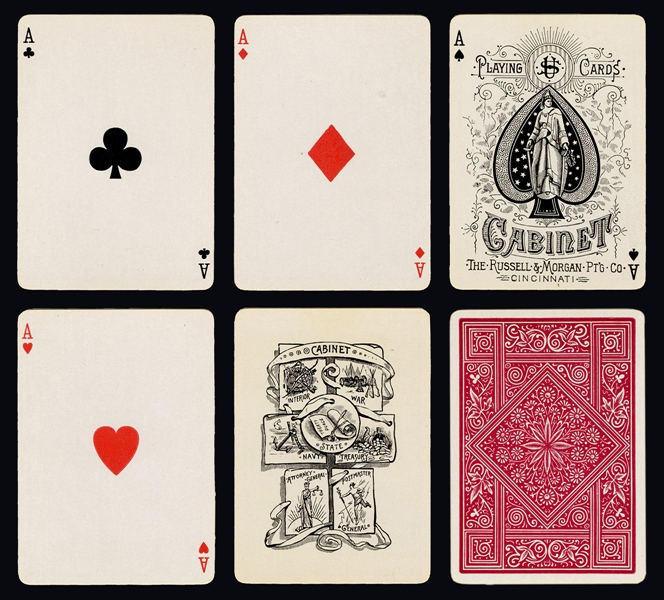  Russell & Morgan Cabinet No. 707 Progressive Euchre Deck of Playing Cards. 