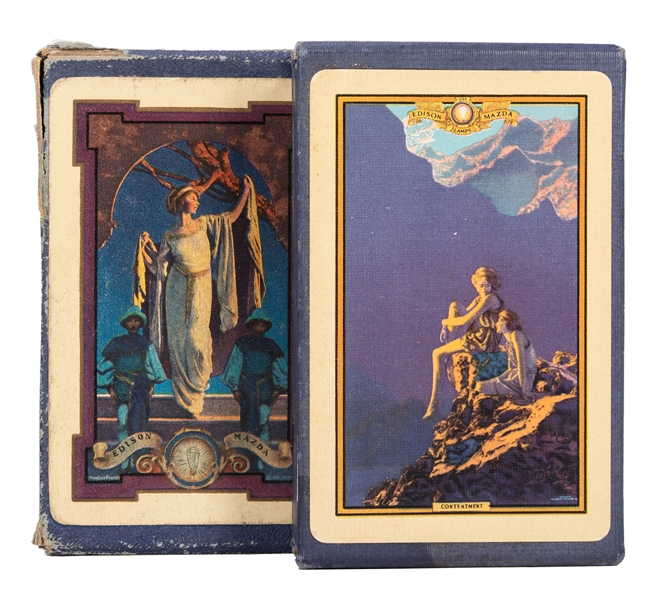  Parrish, Maxfield. Two Decks of Maxfield Parrish Edison Mazda Playing Cards.