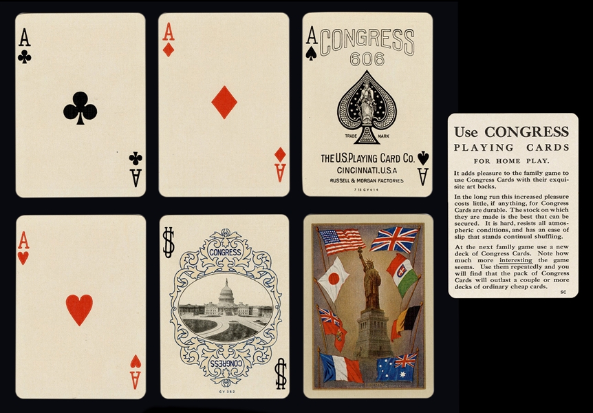  Liberty / Jan. 16, 1919 Congress Playing Cards. 