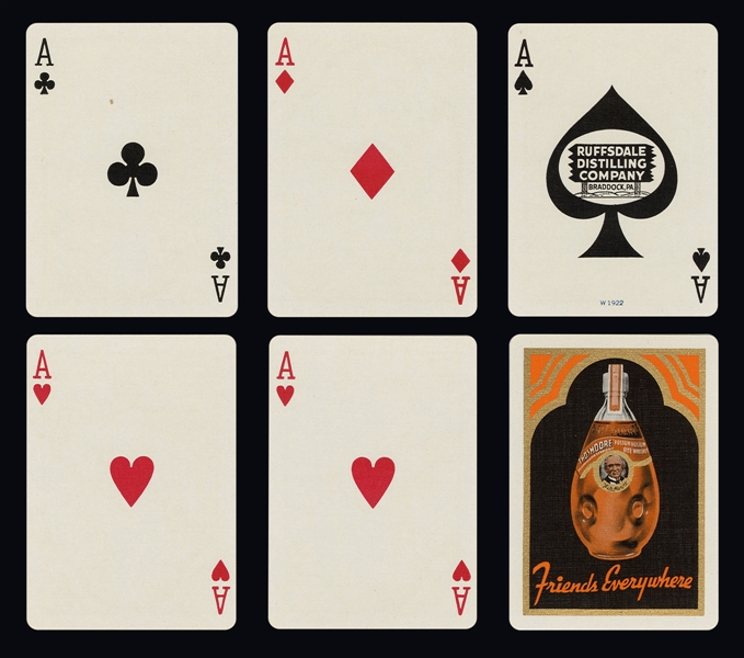  Hiram Green Blended Whiskey Advertising Playing Cards.