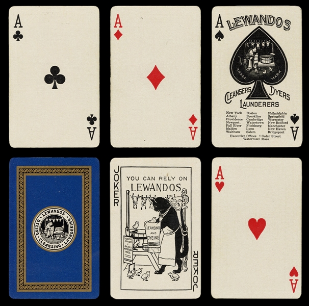  Lewandos Launderers Watertown Advertising Playing Cards.