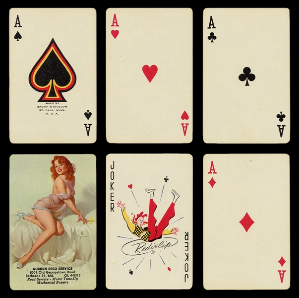  Brown & Bigelow Pin-Up Advertising “Remembrance” Playing Cards.