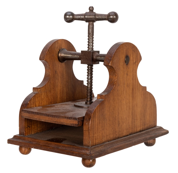  Vintage Wooden Card Press.