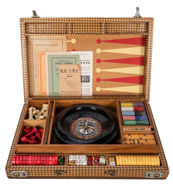  Vintage Game Set with Bakelite Pieces.